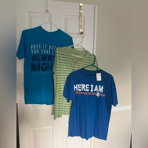 Bundle: 3 Cotton T-Shirts with Prints, Size Medium